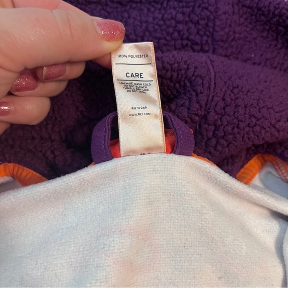 REI Girls’ XL (18) Hooded Soft Shell Jacket – Paisley Print, Fleece Lined - Picture 7 of 7